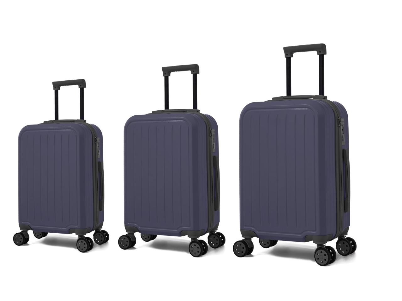 TROLLEY SET 3PZ IN ABS CON 4 RUOTE DOPPIE BZ5902A