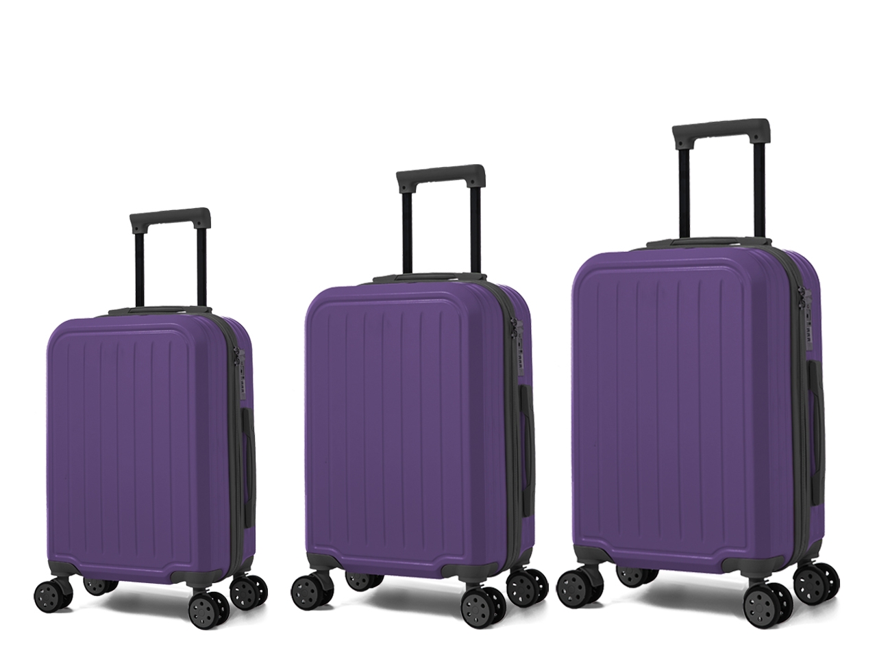 TROLLEY SET 3PZ IN ABS CON 4 RUOTE DOPPIE BZ5902MO