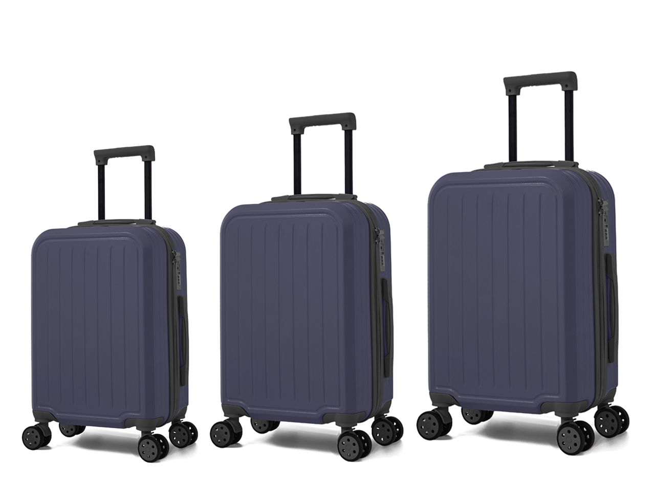 TROLLEY SET 3PZ IN ABS CON 4 RUOTE DOPPIE BZ5902N