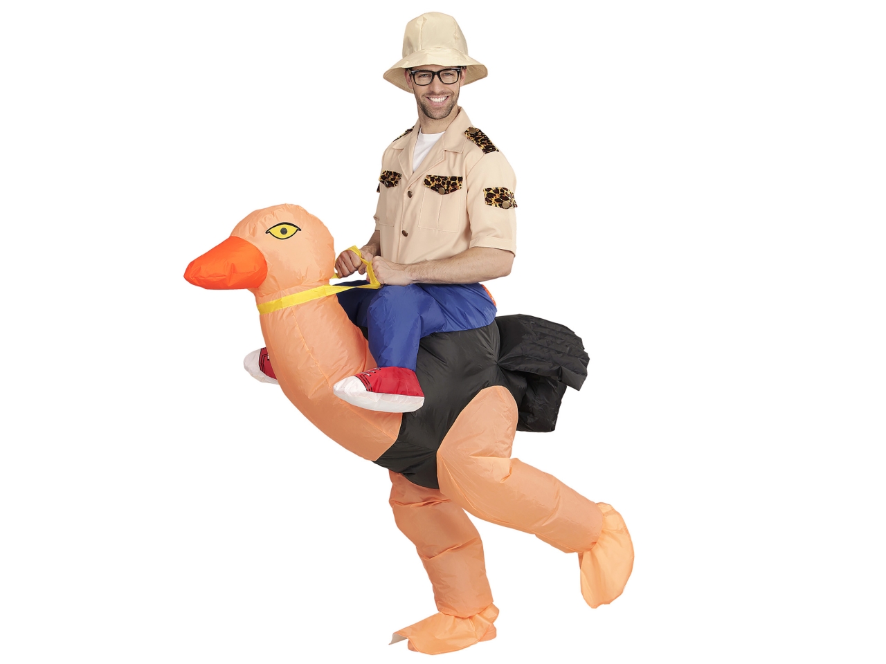 COSTUME ADULTO ESPLORATORE SU STRUZZO T.U.75507