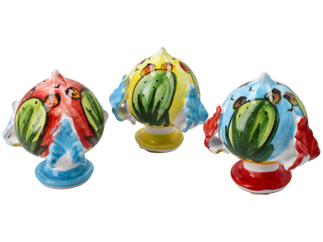 PUMO DIPINTO 10CM ARTIGIANALE DECORAZ. ASSORTITE