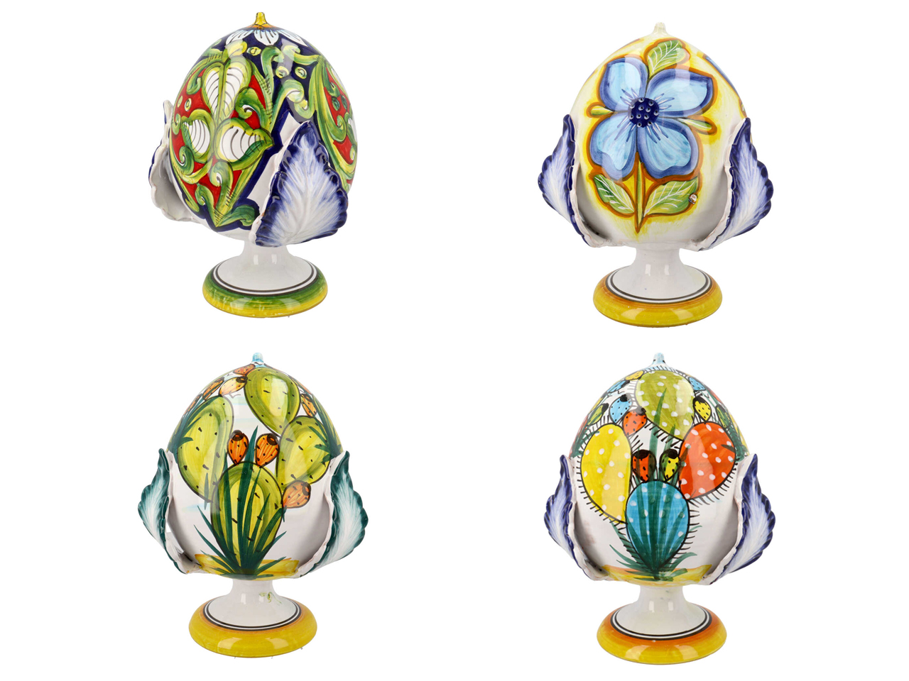PUMO DIPINTO 35CM ARTIGIANALE DECORAZ. ASSORTITE