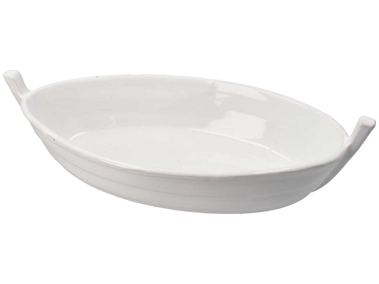 VASSOIO BARCA GRANDE BIANCA 40CM ARTIGIANALE