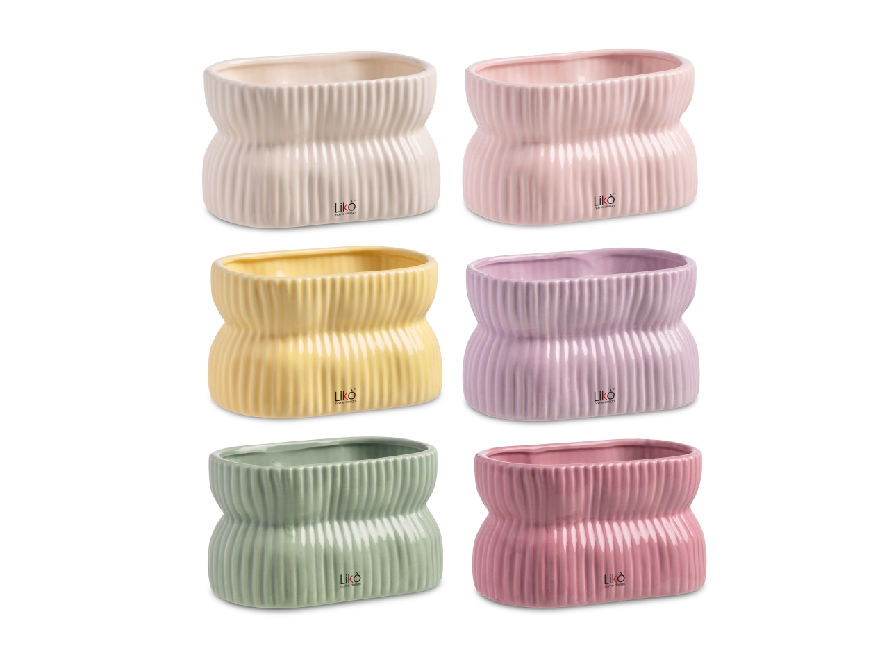 LINFA CACHEPOT D.17,5X11,6XH.10,2 6 ASS CR313/18AS LINFA CACHEPOT D.17,5X11,6XH.10,2 6 ASS CR313/18AS