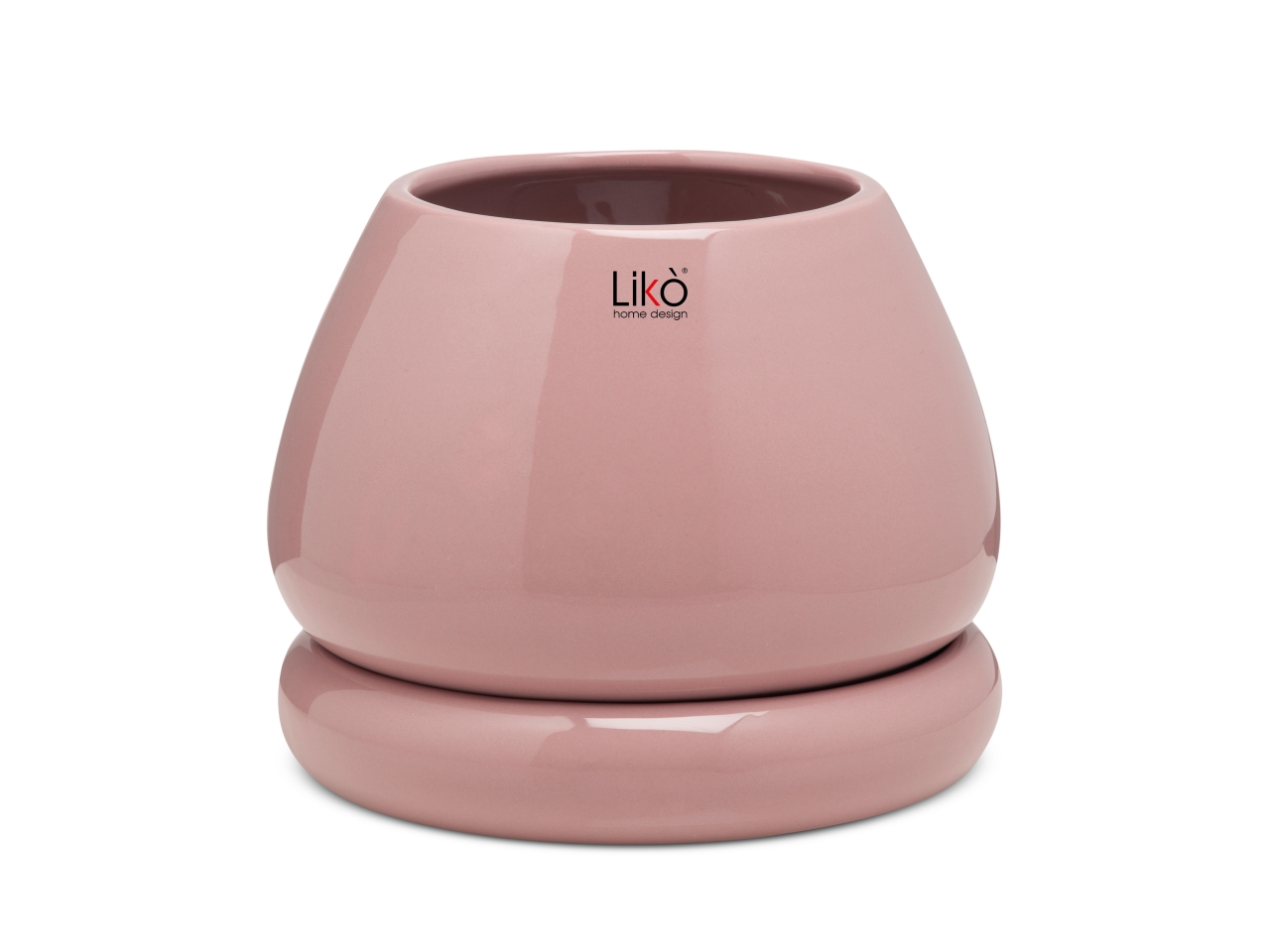 NIKO VASO D.15XH.16CM CON PLATE MAUVE CR306/15M
