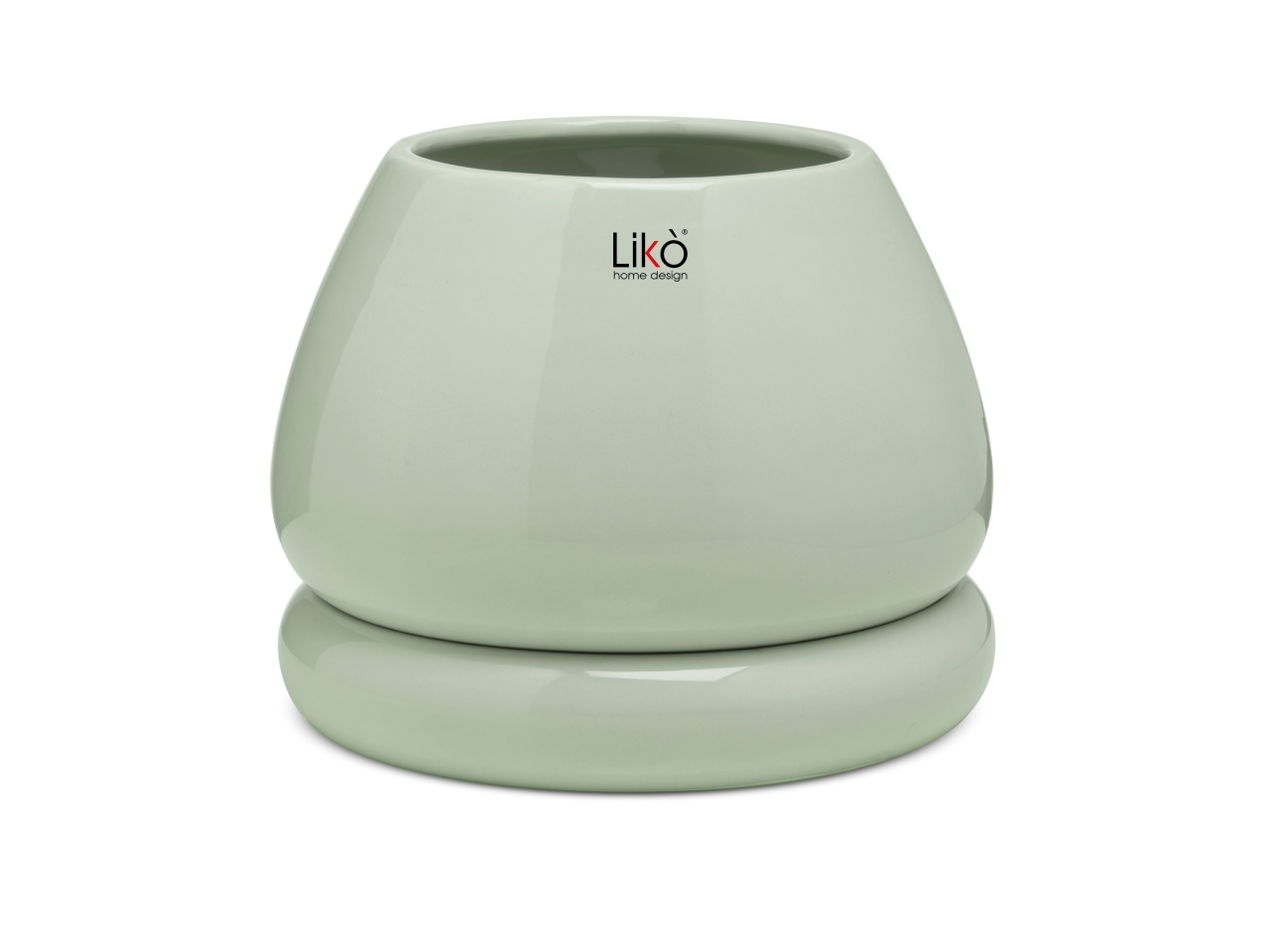 NIKO VASO D.15XH.16CM CON BASE VERDE CR306/15V