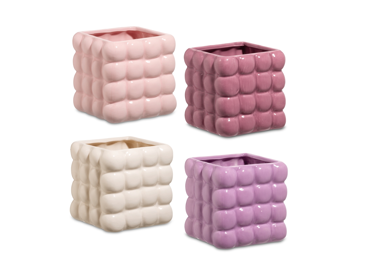 BUBBLE CUBE 14X14XH.13,8CM 4 ASS. CR276/14GT