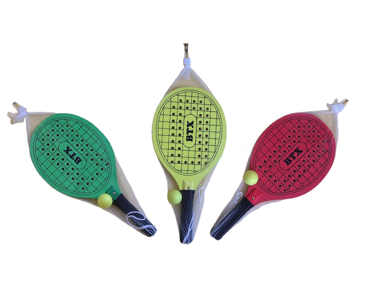 RACCHETTA 44 FORI CON PALLINA 42X21CM 3 ASS. BP716