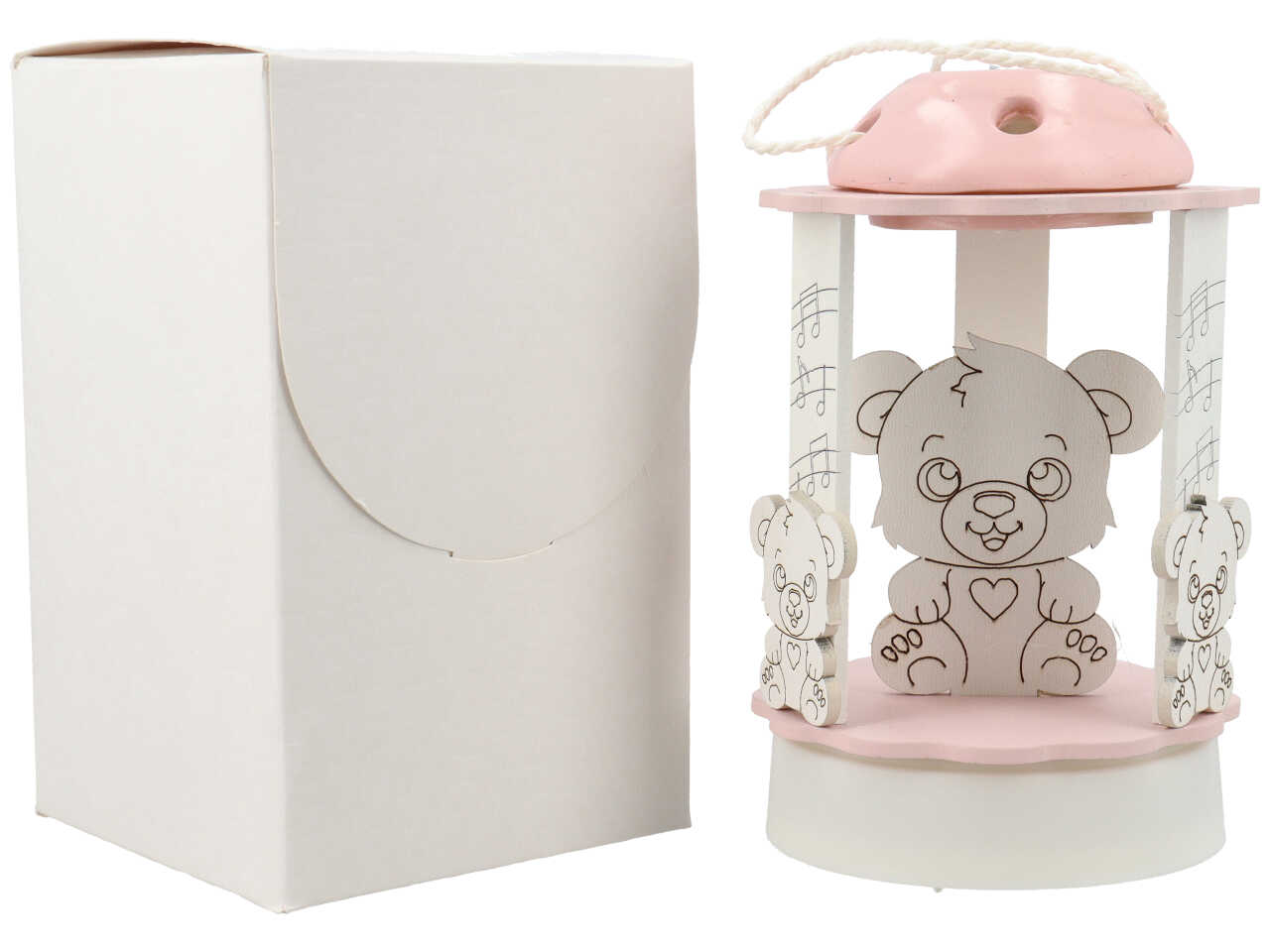 LANTERNA C/CARILLON ORSETTO ROSA CR6151/R LANTERNA C/CARILLON ORSETTO ROSA CR6151/R