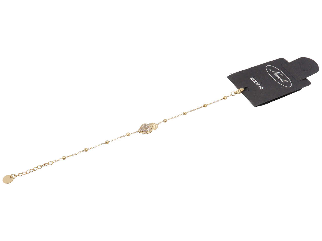 BRACCIALE SFERE ALT CUORE SACRO ZIRCONI CENTR. ORO BRACCIALE SFERE ALT CUORE SACRO ZIRCONI CENTR. ORO