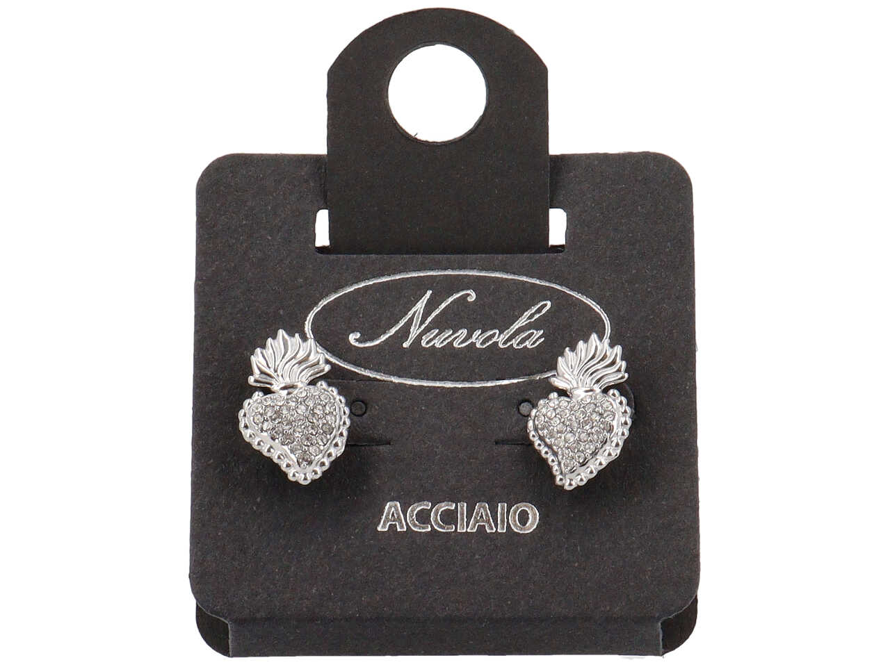 ORECCHINI CUORICINO SACRO A ZIRCONCINI