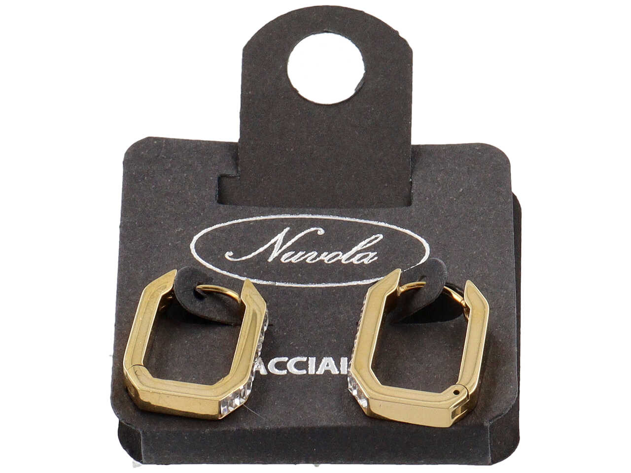 ORECCHINI ESAGONO A BAGUETTE ORO