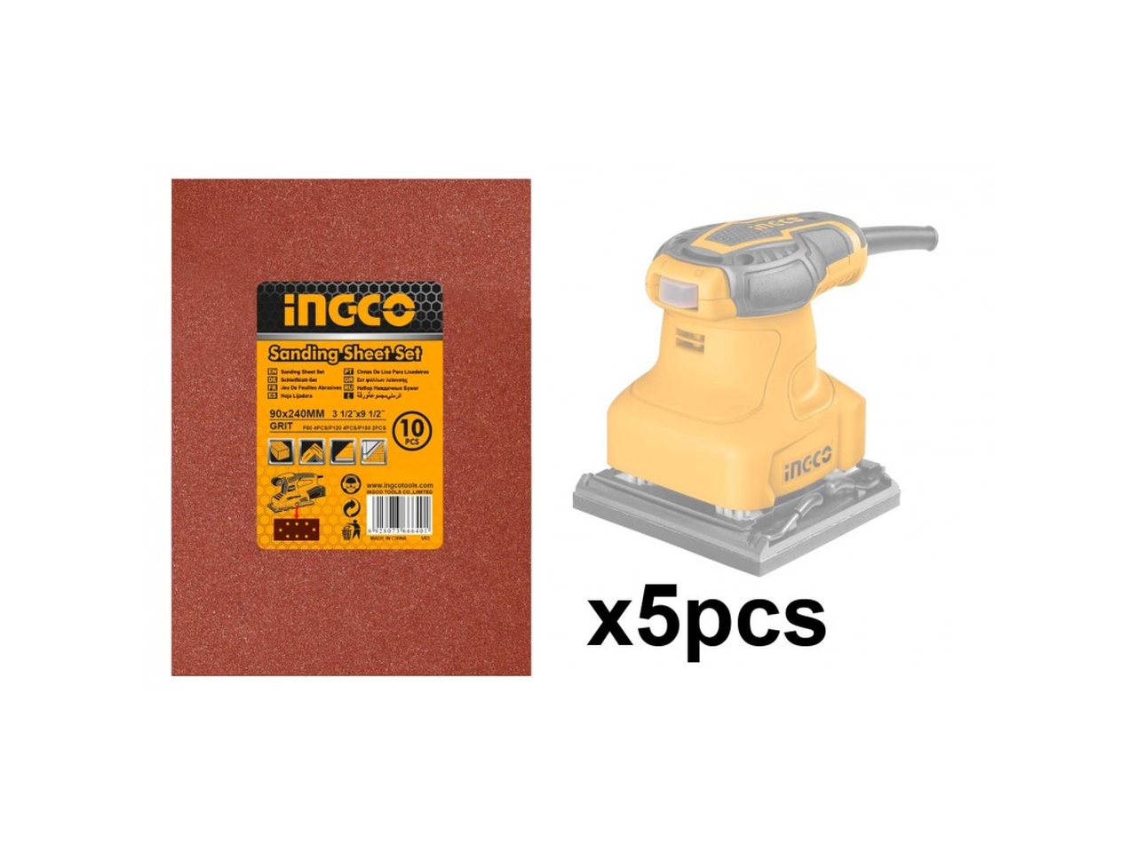 SET 5 FOGLI CARTA ABRASIVA PER PS2408 AKFS140102