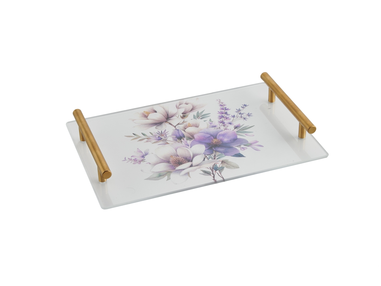 VASSOIO VETRO FIORATO 30X20CM FD23/S VASSOIO VETRO FIORATO 30X20CM FD23/S