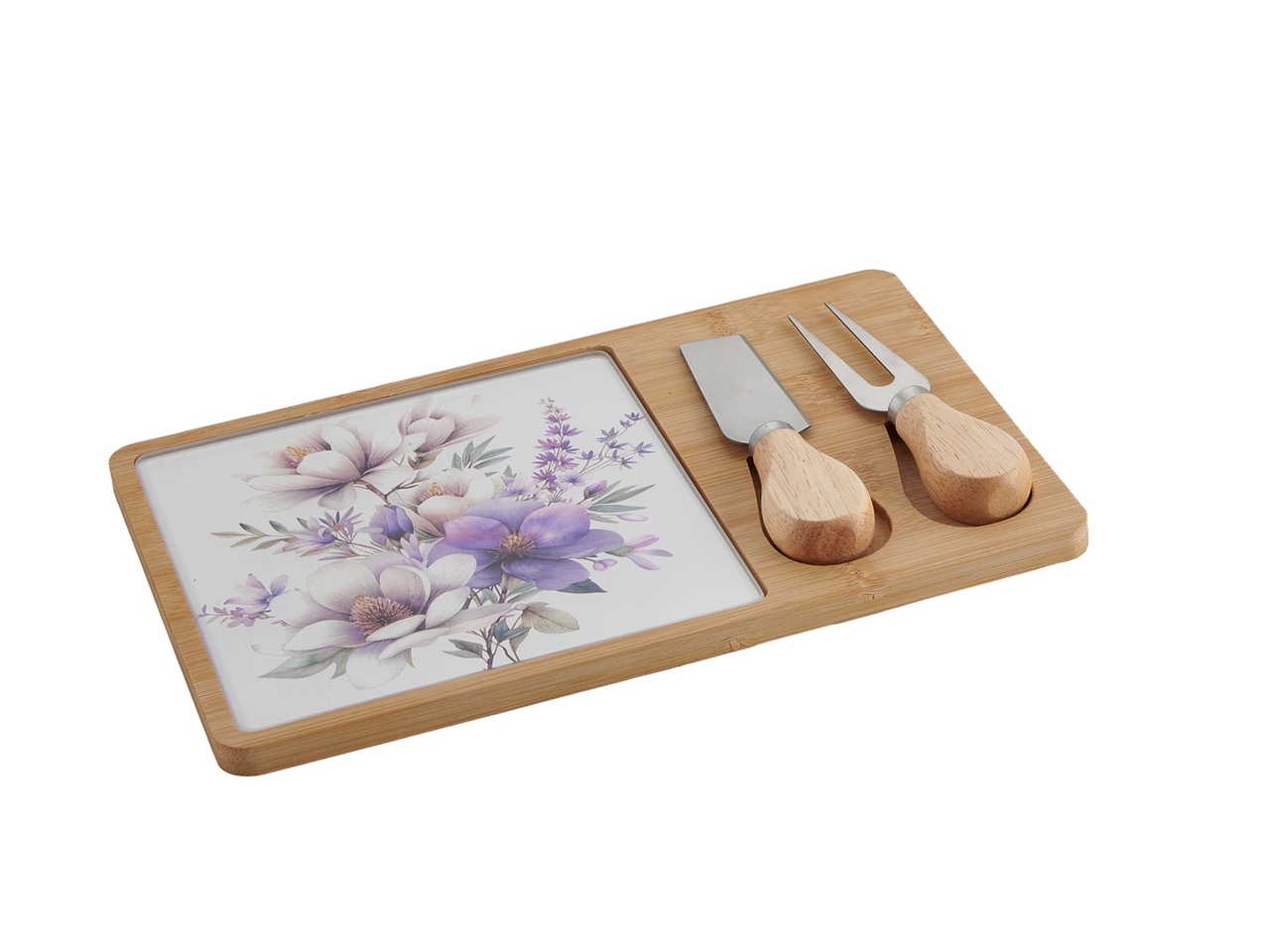 SET FORMAGGIO 25X16CM FIORATO VIOLETTO FD22/S SET FORMAGGIO 25X16CM FIORATO VIOLETTO FD22/S