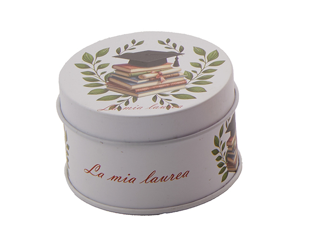 SCATOLINA METALLO LAUREA D.6,5X4,5CM TN100/L