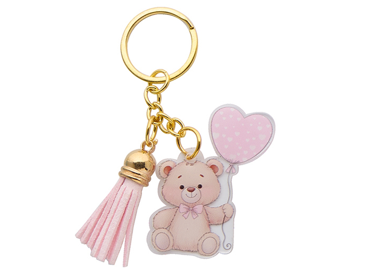 PORTACHIAVI 12PZ ORSO C/CUORE 5CM GIRL AXS289/G