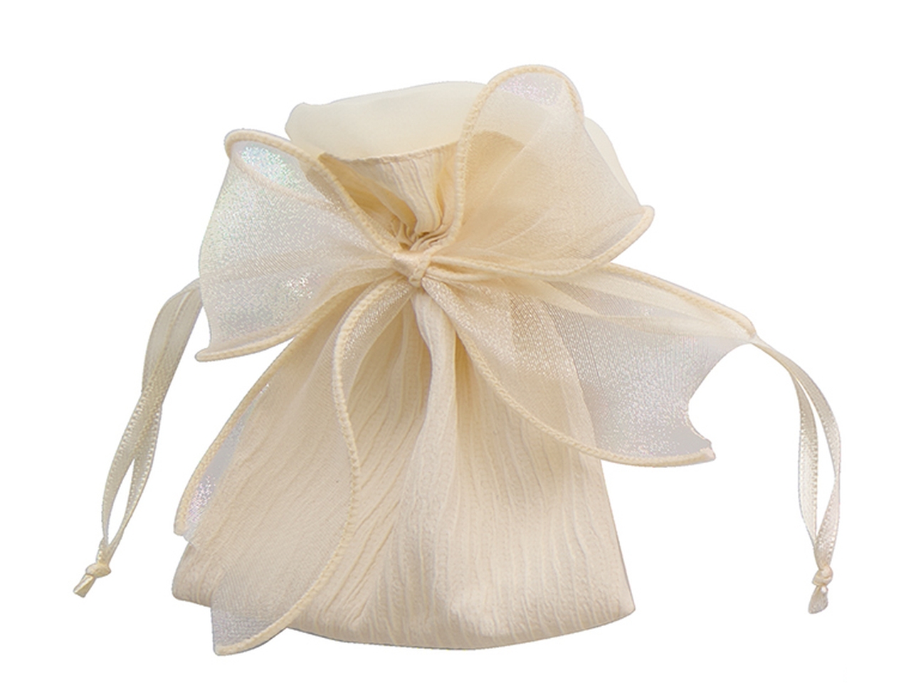 SACCHETTO 9X12CM C/FIOCCO ECRU ACL339/E