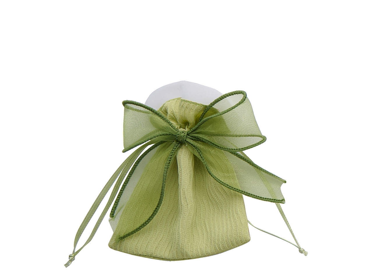 SACCHETTO 9X12CM C/FIOCCO VERDE ACL339/V