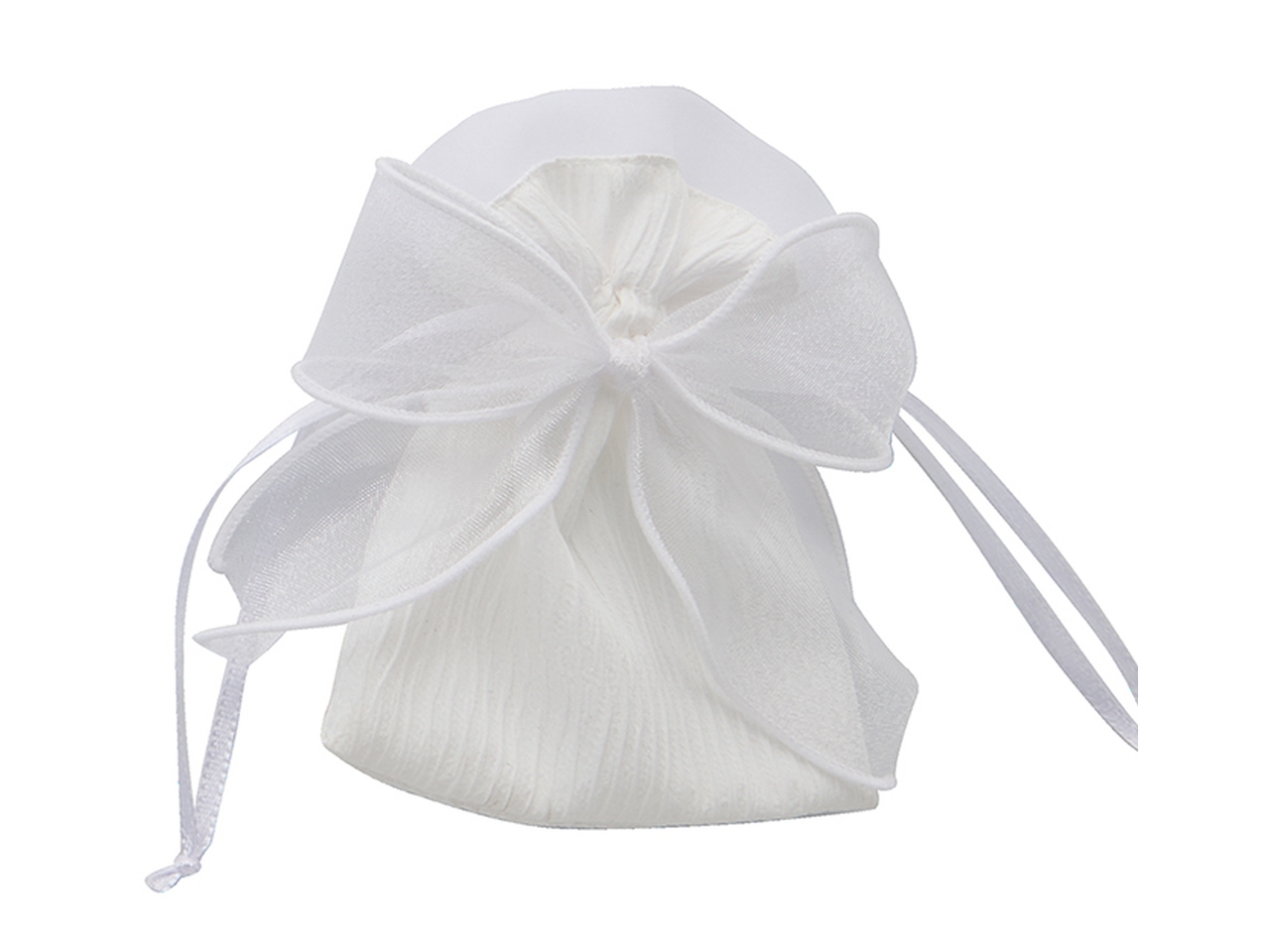 SACCHETTO 9X12CM C/FIOCCO BIANCO ACL339/W