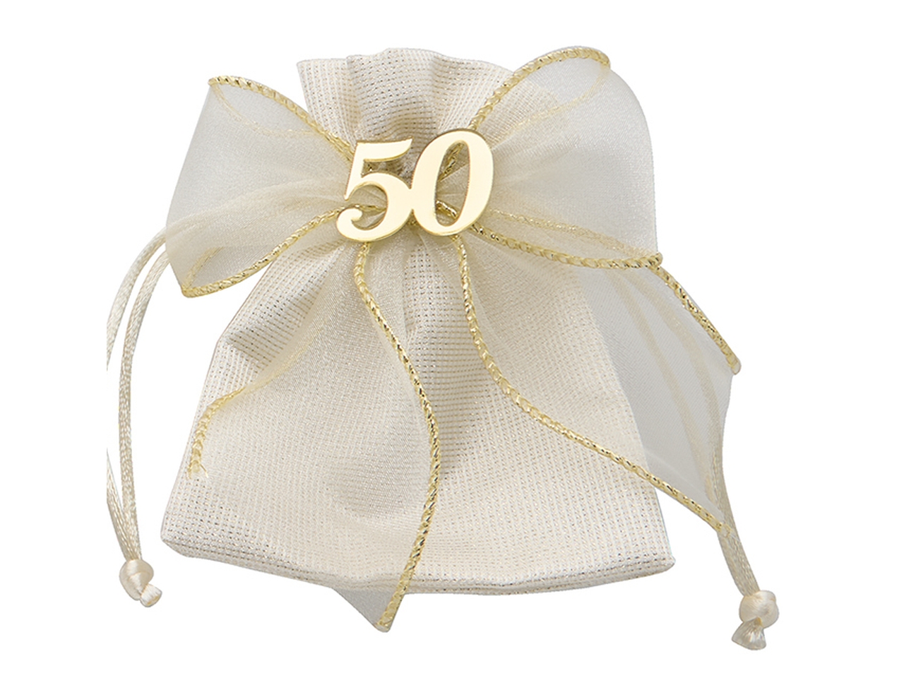 SACCHETTO ANNIV. 50 9X12CM C/FIOCCO ACL348/O