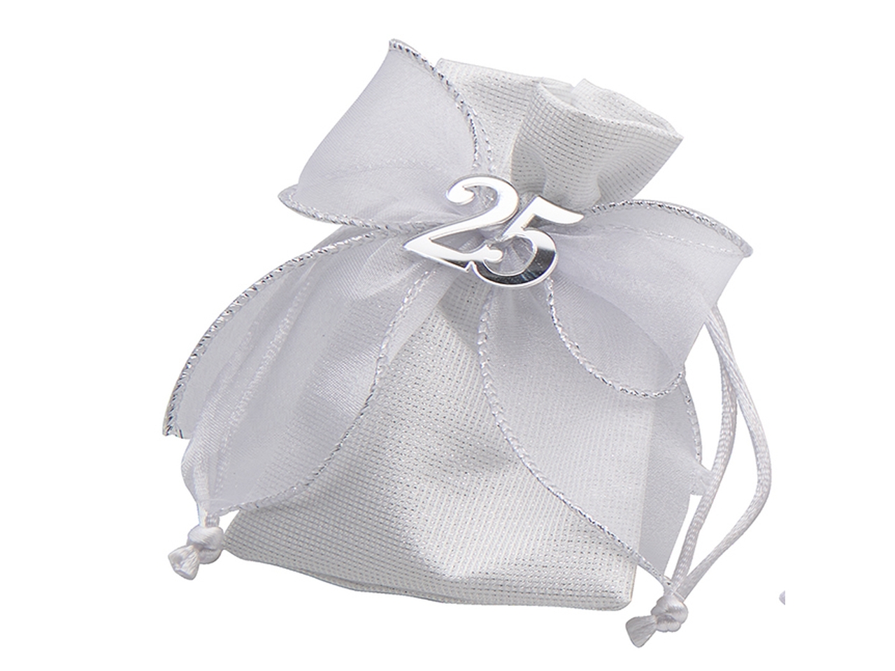 SACCHETTO ANNIV. 25 9X12CM C/FIOCCO ACL348/S