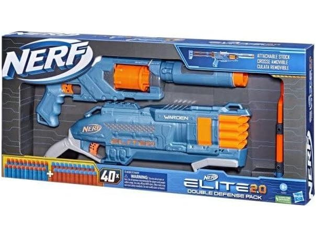 NERF ELITE 2.0 DOUBLE DEFENSE 2 PACK F5033