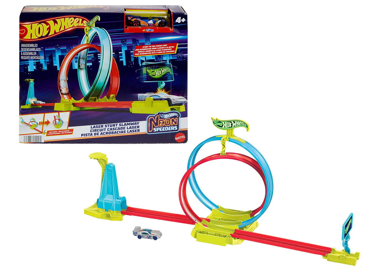 HOT WHEELS NEON SPEEDERS LASER STUNT TRACK HPC05 HOT WHEELS NEON SPEEDERS LASER STUNT TRACK HPC05