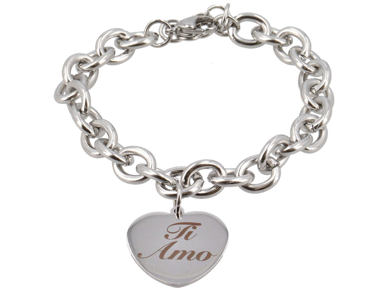 BRACCIALE CATENA CUORE TI AMO LSBC129