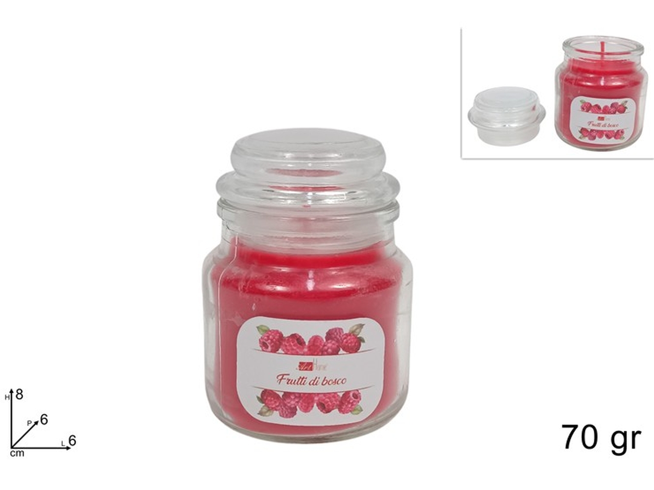 CANDELA FRUTTI DI BOSCO 70GR VETRO DEV24001031 CANDELA FRUTTI DI BOSCO 70GR VETRO DEV24001031