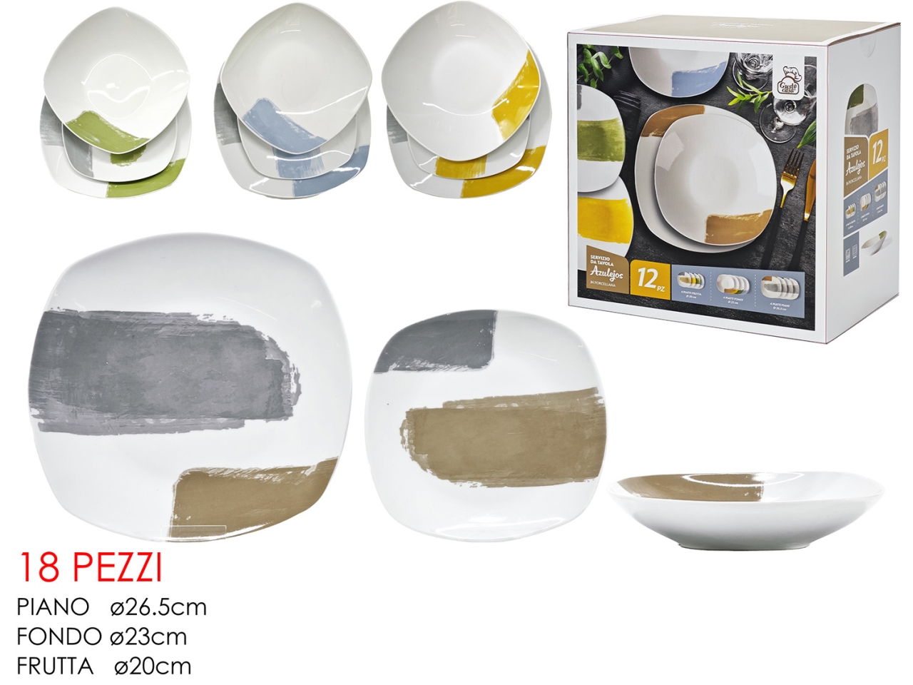 SERVIZIO PIATTI 12PZ AZULEJOS 524319