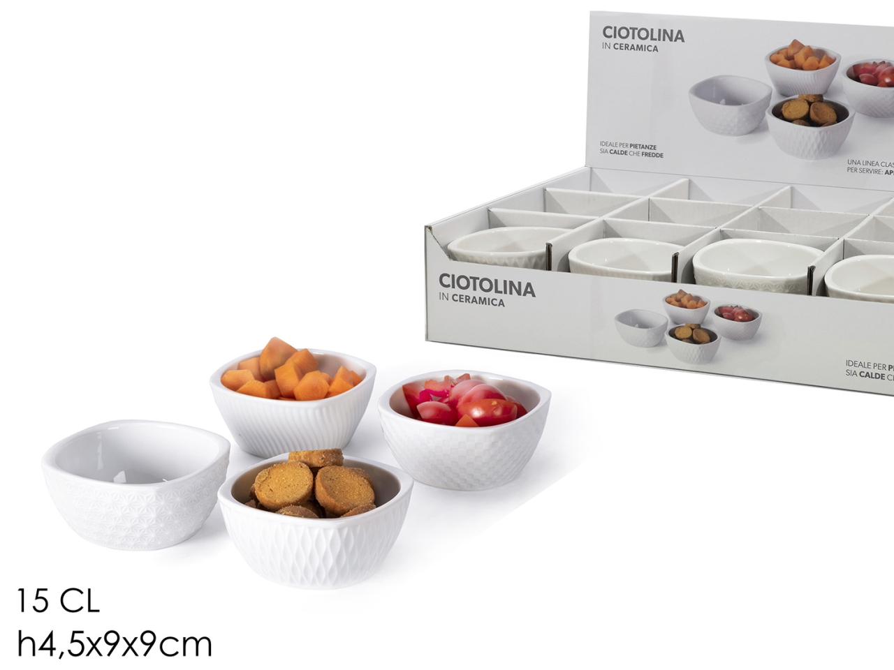 CIOTOLINA CERAMICA TONDA 15CL 9X9XH.4,5CM 4ASS 525 CIOTOLINA CERAMICA TONDA 15CL 9X9XH.4,5CM 4ASS 525