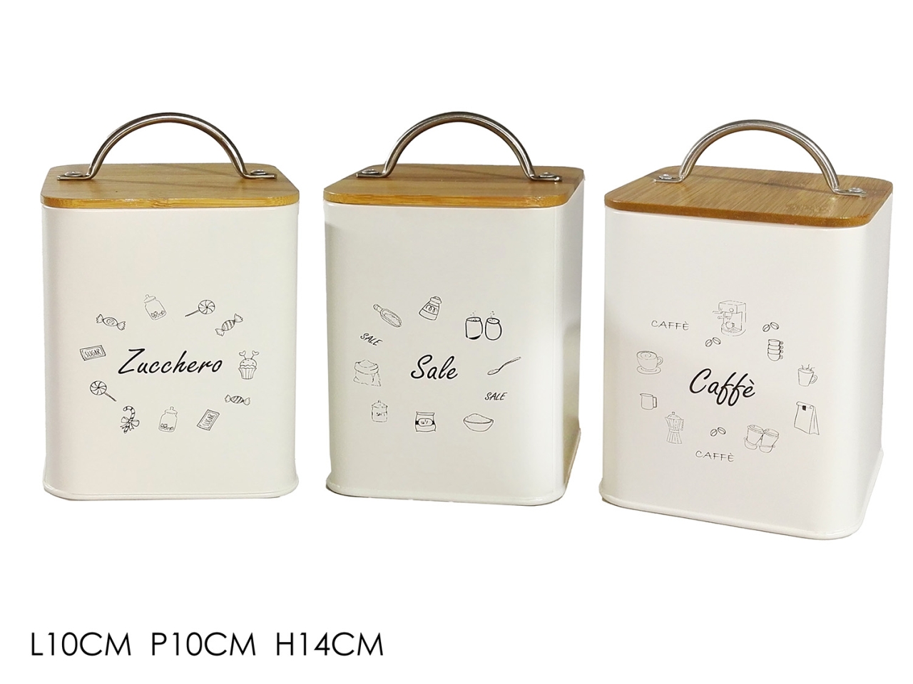 BARATTOLO LATTA C/COPER.10XH14CM BEIGE 3ASS.533344