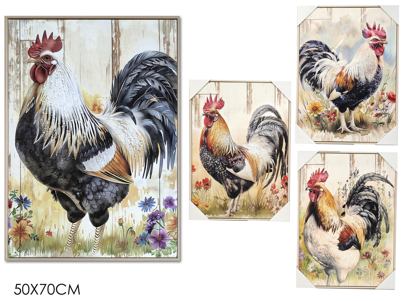 QUADRO GALLO 50X70CM 4ASS. 540749 QUADRO GALLO 50X70CM 4ASS. 540749