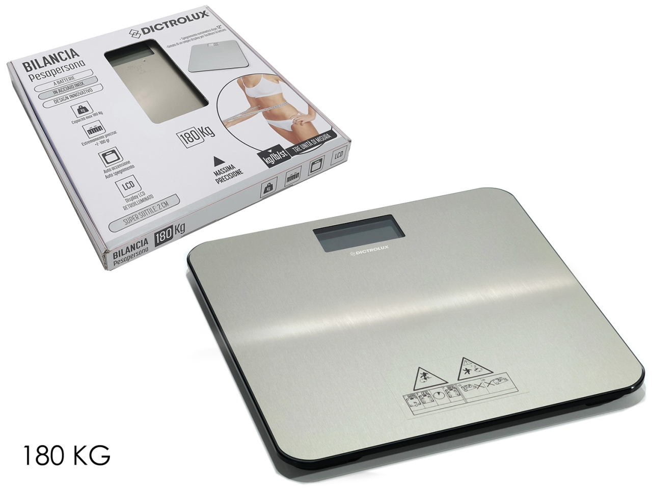 BILANCIA DIGITALE PESAPERSONA 180KG ACCIAIO 590106