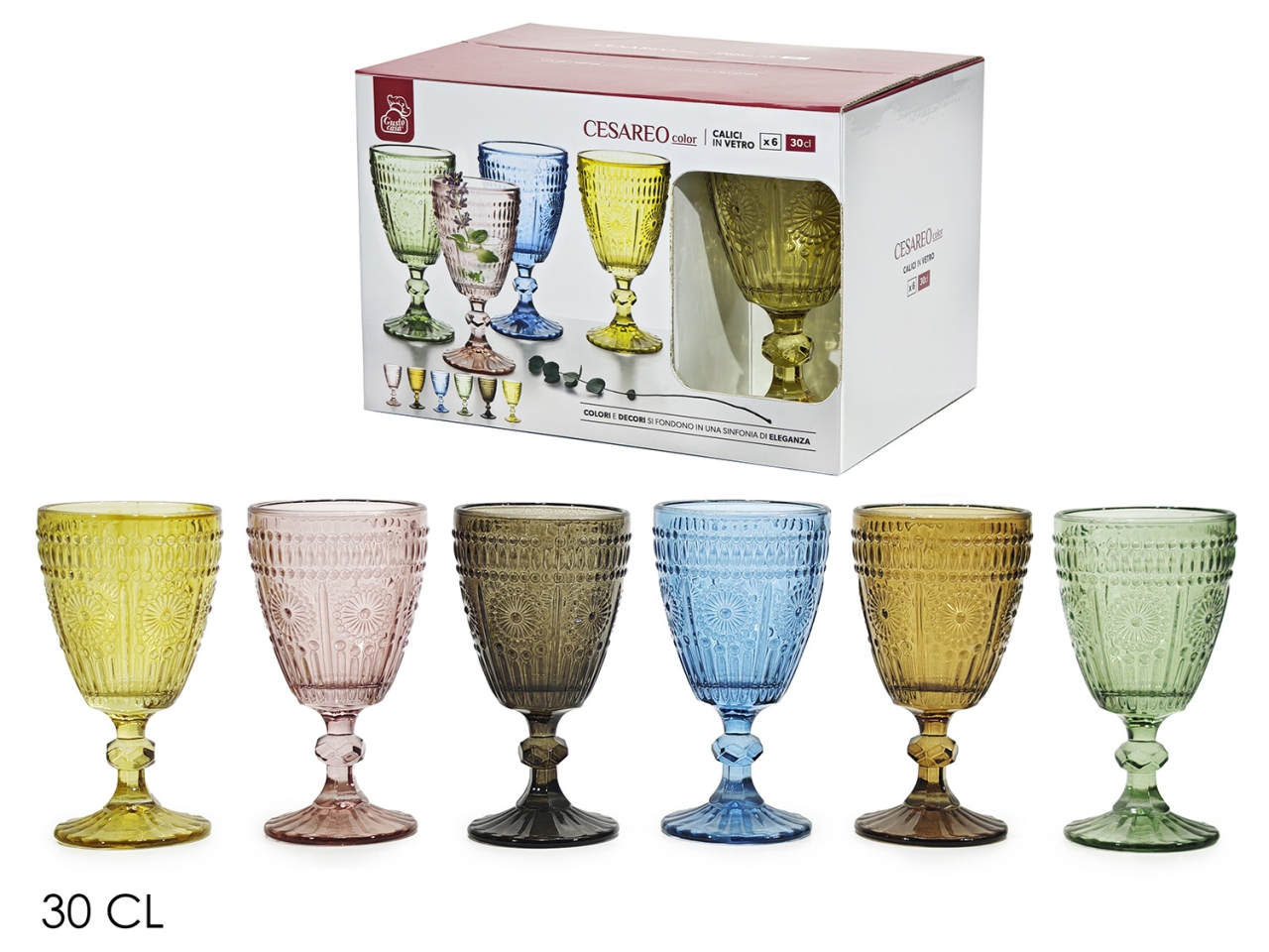 CALICI CESAREO COLOR 6PZ 30CL ASS. 616831