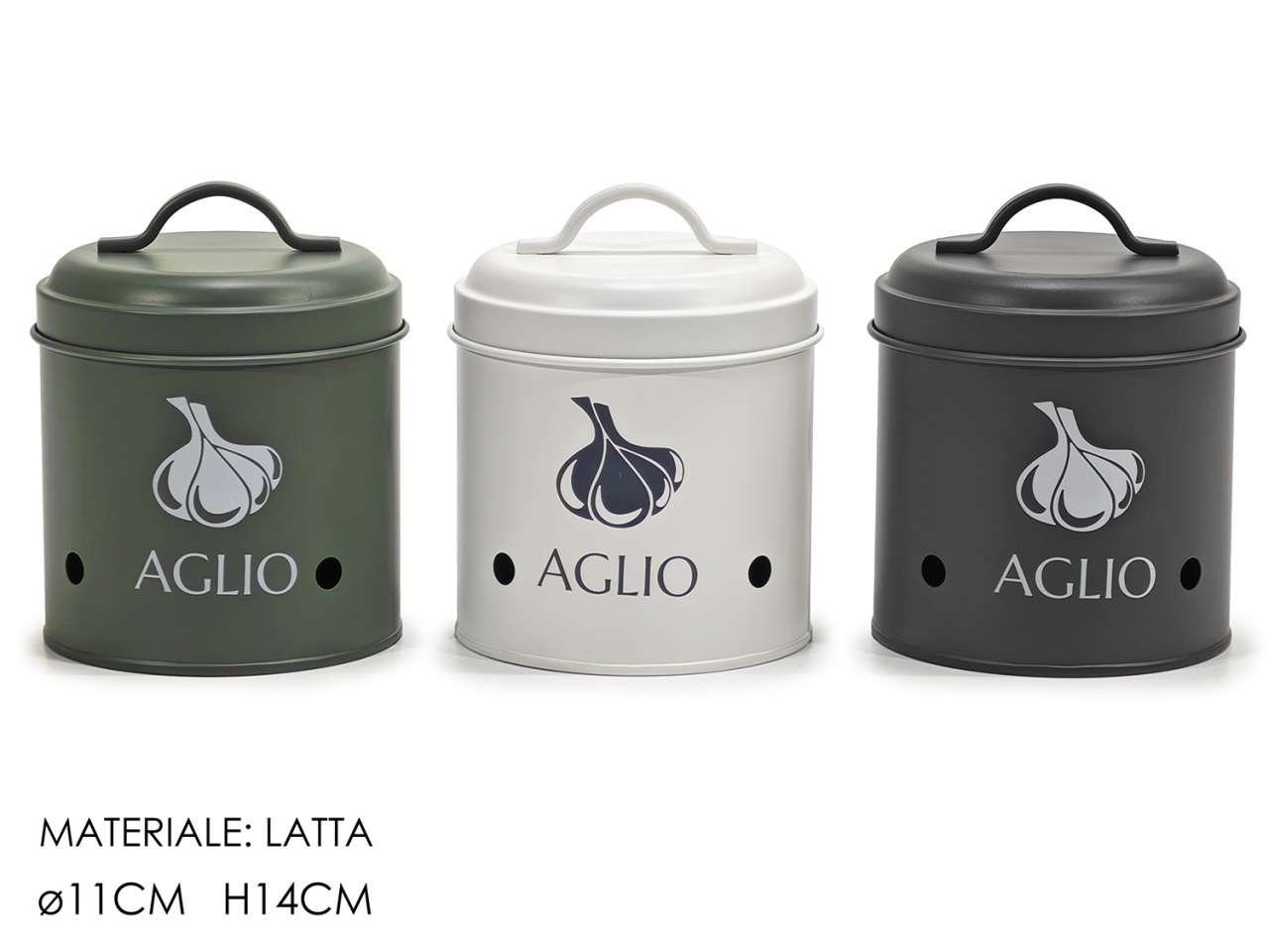 BARATTOLO PORTA AGLIO D.11XH14CM 3ASS. 696700 BARATTOLO PORTA AGLIO D.11XH14CM 3ASS. 696700