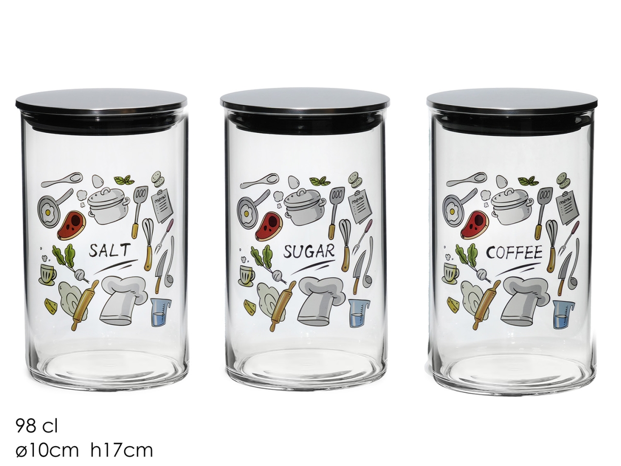 BARATTOLO C/COP. ERMET.98CL 10XH.17CM 3ASS. 703410