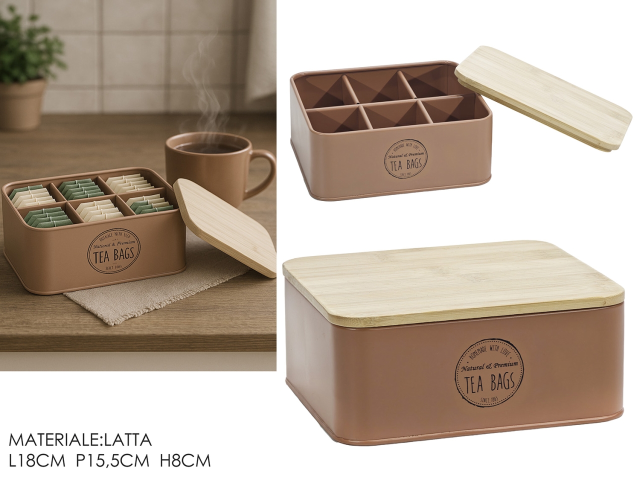 PORTATISANE LATTA 6POSTI18X15,5XH7CM PESCO 725876 PORTATISANE LATTA 6POSTI18X15,5XH7CM PESCO 725876