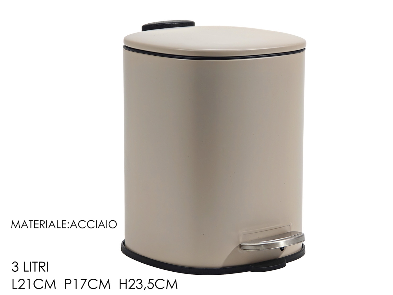 PATTUMIERA C/PEDALE 3LT H.23,5CM TORTOR.726967A PATTUMIERA C/PEDALE 3LT H.23,5CM TORTOR.726967A