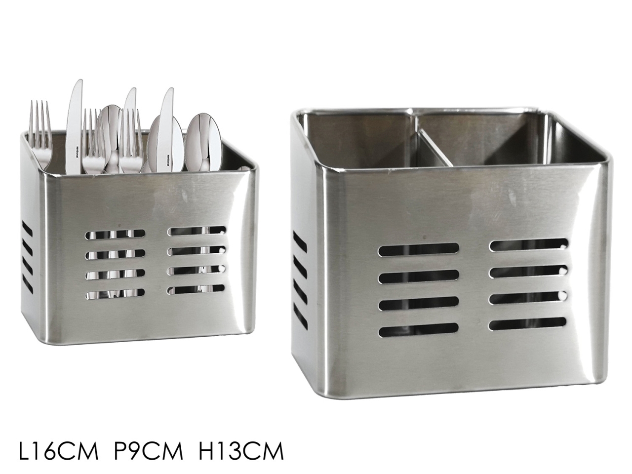 PORTAPOSATE 2 SCOMPARTI 16X9XH.13CM ACCIAIO 727339 PORTAPOSATE 2 SCOMPARTI 16X9XH.13CM ACCIAIO 727339