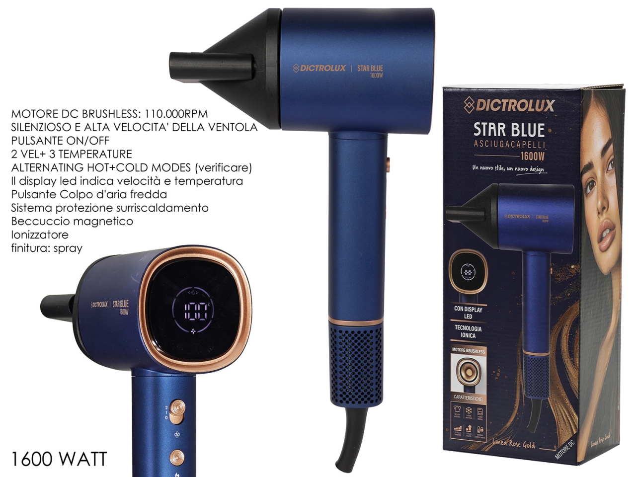 PHON STAR BLUE LCD IONIZ. 1600W 793701