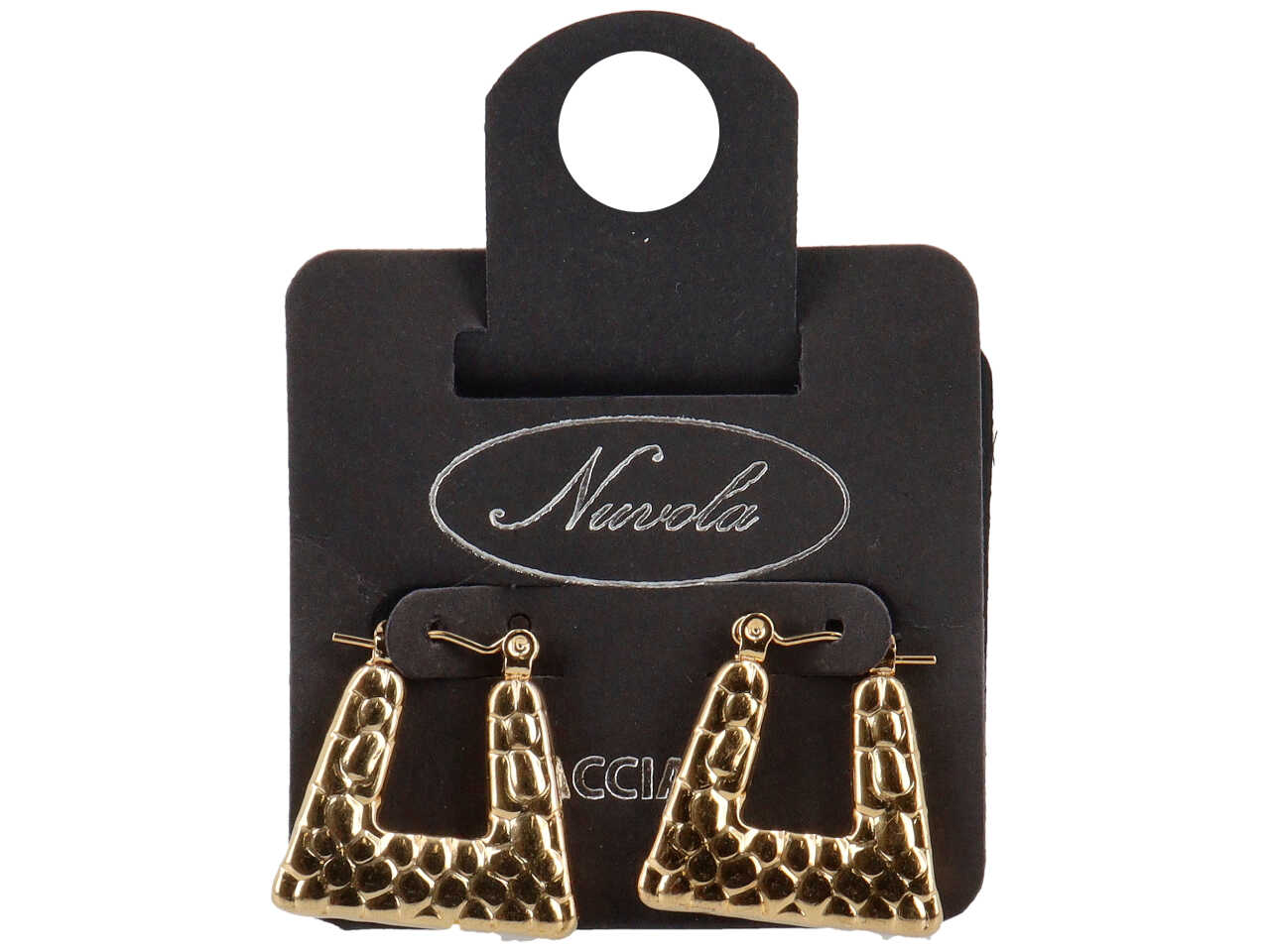 CERCHI TRAPEZIO MARTELLATO ORECCHINIO CERCHI TRAPEZIO MARTELLATO ORECCHINIO