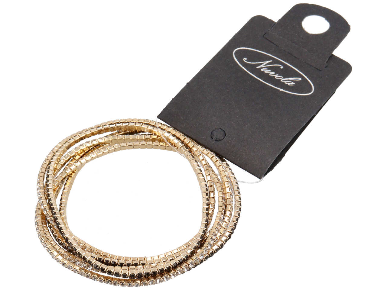 SET BRACCIALI ELASTICI ORECCHINIO CRYSTAL E NERI SET BRACCIALI ELASTICI ORECCHINIO CRYSTAL E NERI