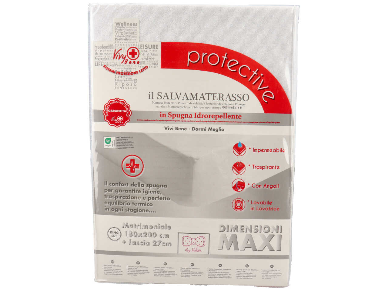 COPRIMATERASSO IMPERMEABILE PROTECTIVE MATRIMON.