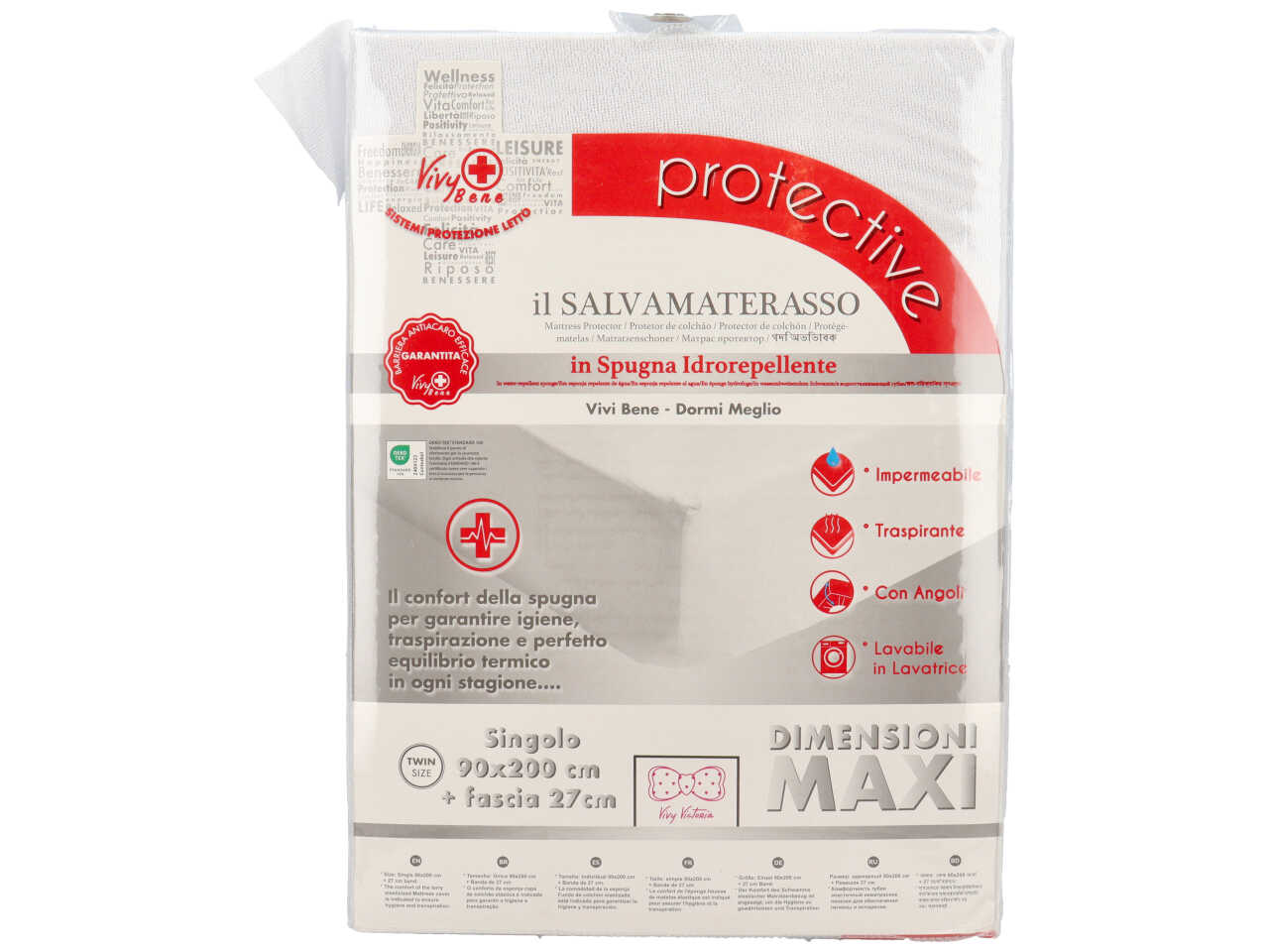 COPRIMATERASSO IMPERMEABILE PROTECTIVE SINGOLO