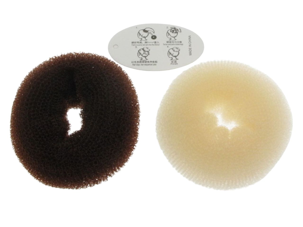 CHIGNON DONUT TONI MARRONE SET DA 12 CHIGNON