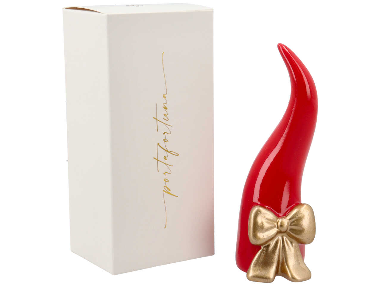 CORNETTO ROSSO C/FIOCCO ORO SCATOLA H.120 200576M