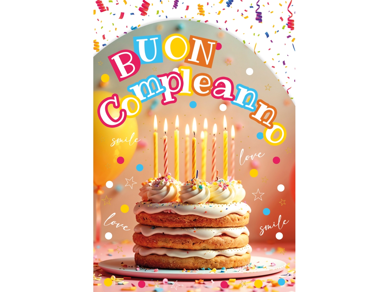 BIGLIETTO COMPLEANNO CANDELINE FA00233BC/A