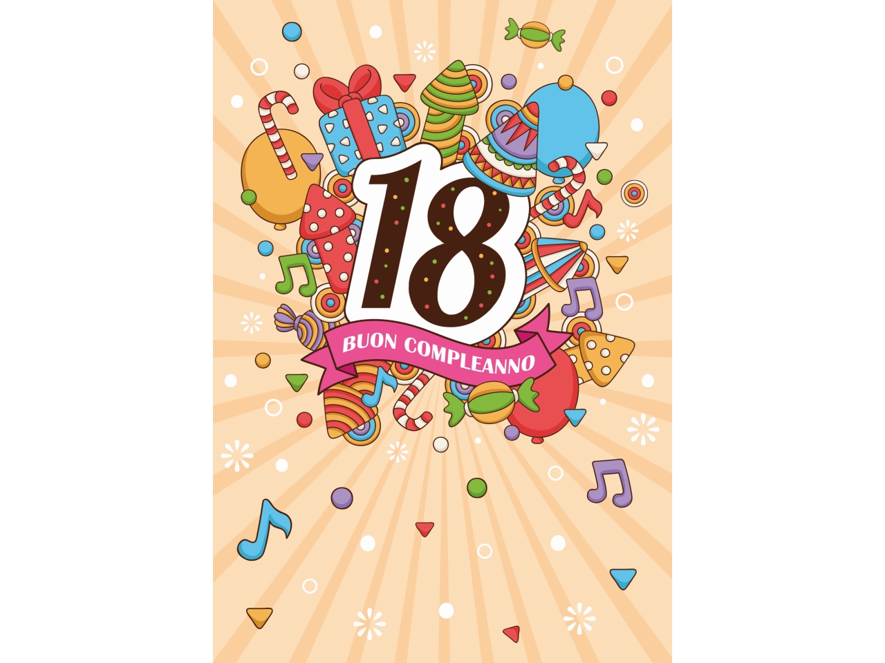 BIGLIETTO COMPLEANNO 18 ANNI MASCHILE FA00240BC/A